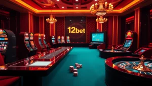 Players engaging with the 12bet online gambling platform featuring dynamic casino tables.
