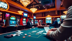 Experience the thrill of betting at W88 with a luxurious casino atmosphere filled with excitement.