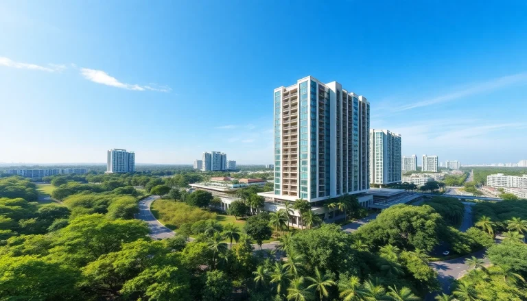 Showcase of the Tampines St 95 EC site emphasizing modern architecture and green surroundings