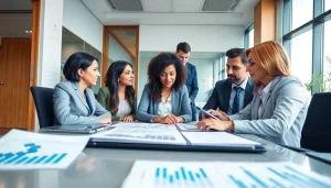 Corporate Tax Services collaboration in a modern office setting, showcasing professionalism and strategy.