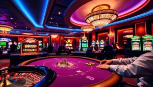 Experience the excitement of new 66 amidst a vibrant casino scene with active gambling.
