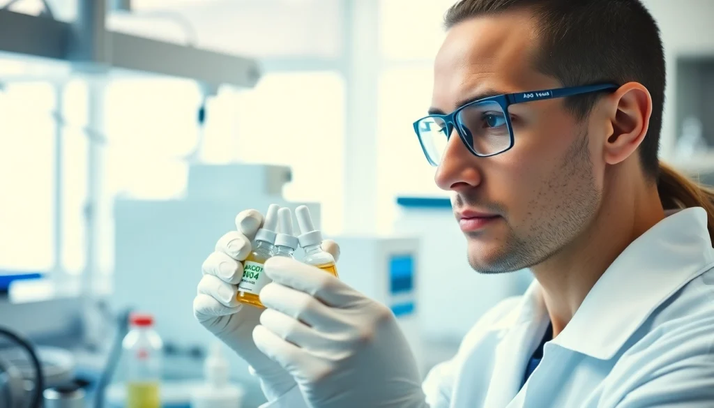 AOD 9604 fat loss peptide analysis in a professional laboratory setting.