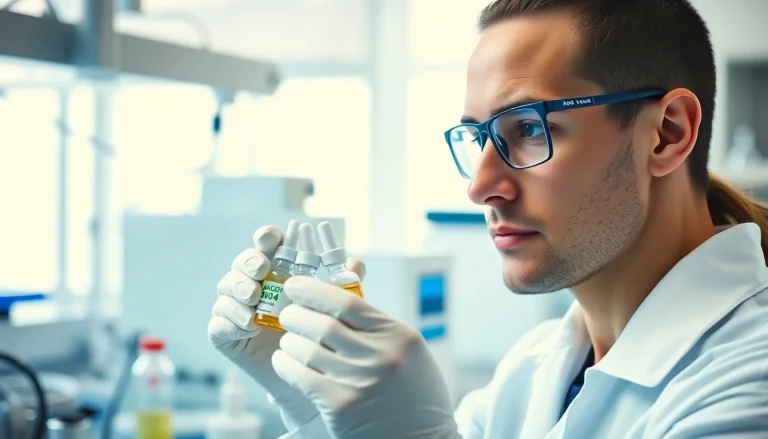 AOD 9604 fat loss peptide analysis in a professional laboratory setting.