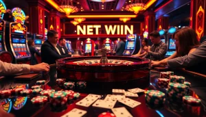 Experience a net win at a vibrant casino filled with exciting games and eager players.