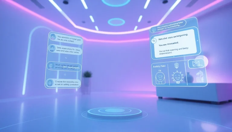 Engaging digital interaction showcasing sex AI chatbot in a modern setting.