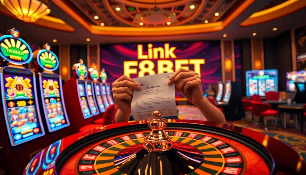 Engage in high-stakes gambling at F8BET with exciting slot machines and a vibrant online interface.