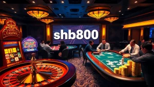 Engaging roulette and poker games at shbet800 casino with vibrant atmosphere.