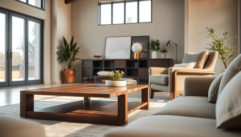 Showcase of custom furniture in a beautifully designed living room featuring artisan-crafted pieces.