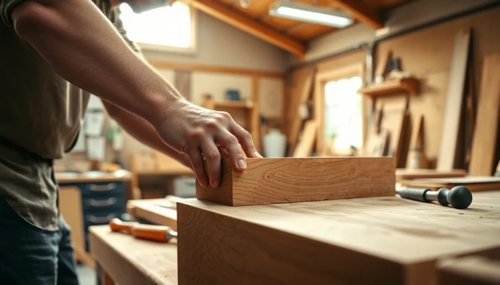 Showcase of a carpentry apprenticeship near me with a professional carpenter at work.