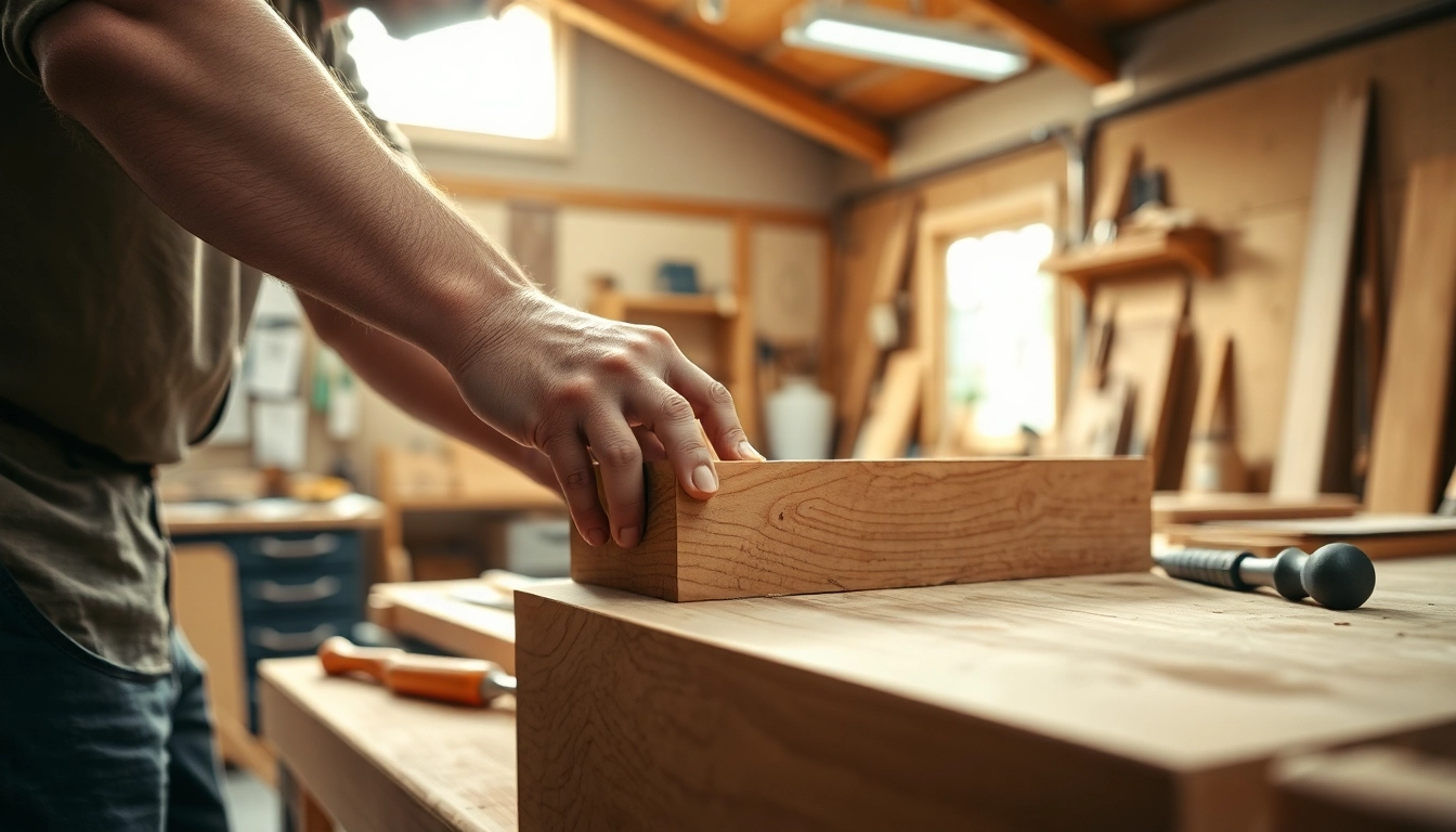 Showcase of a carpentry apprenticeship near me with a professional carpenter at work.
