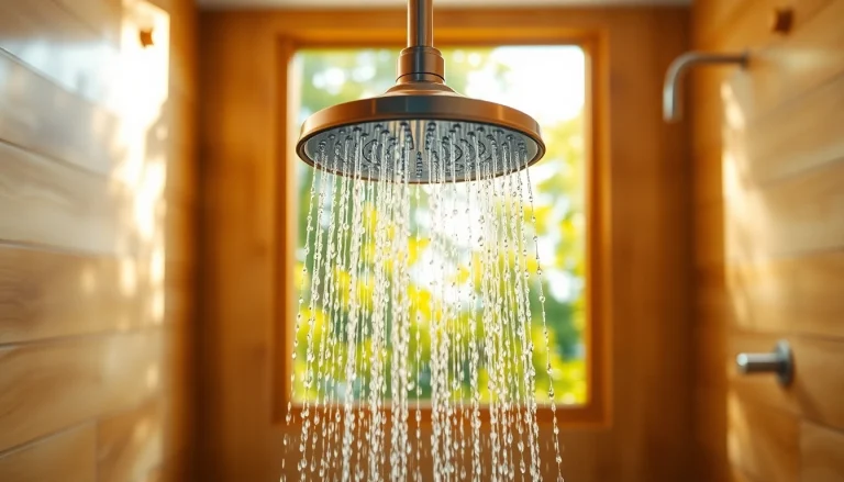 Experience a refreshing sunny shower with a sleek design and natural ambiance in this vibrant bathroom setting.