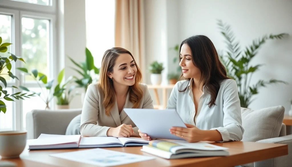 Il pma significato spiegato con una coppia in discussione su piani familiari in un ambiente accogliente.