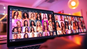 Find trending OnlyFans models showcased on a vibrant digital interface.