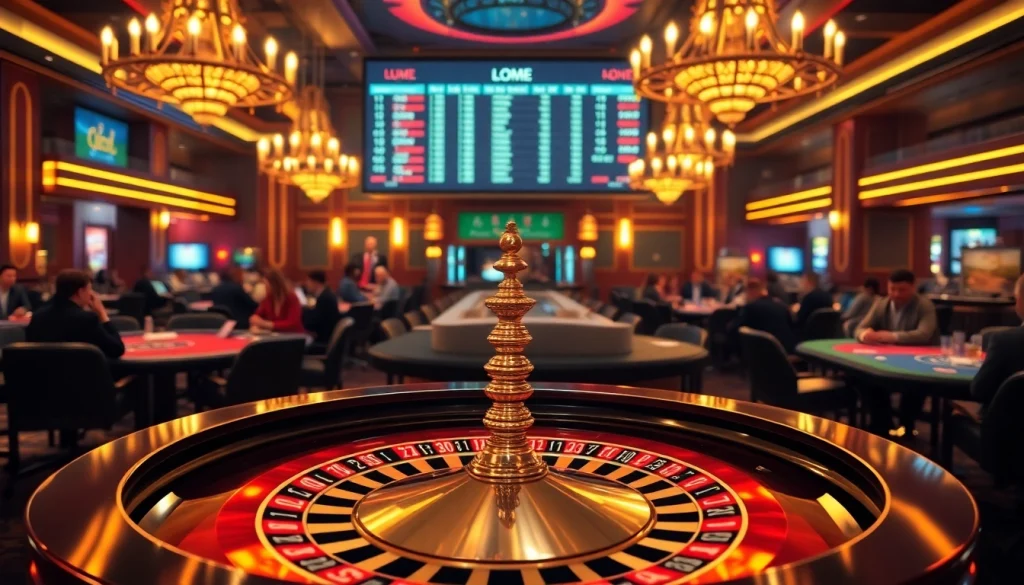 Experience winning strategies with an immigration lawyer melbourne in a luxurious casino setting featuring poker and roulette.