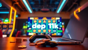 Main players enjoying slot depo 1k gaming experience with vibrant atmosphere.
