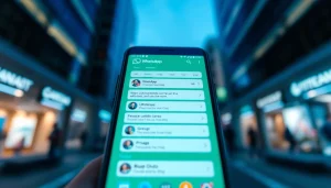 Explore the GB WhatsApp app features on a modern smartphone.