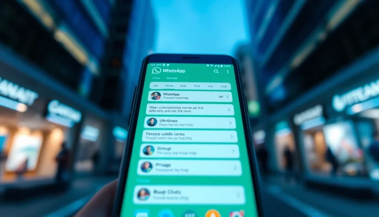 Explore the GB WhatsApp app features on a modern smartphone.