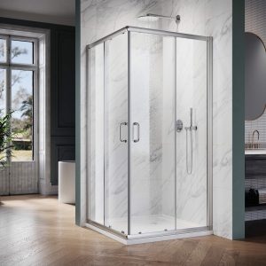 ELEGANT_Corner_Square_Shower_Enclosure_with_1_4_in._Clear_Tempered_Glass_Double_Sliding_Shower_Doors_Brushed_Nickel_Finish1