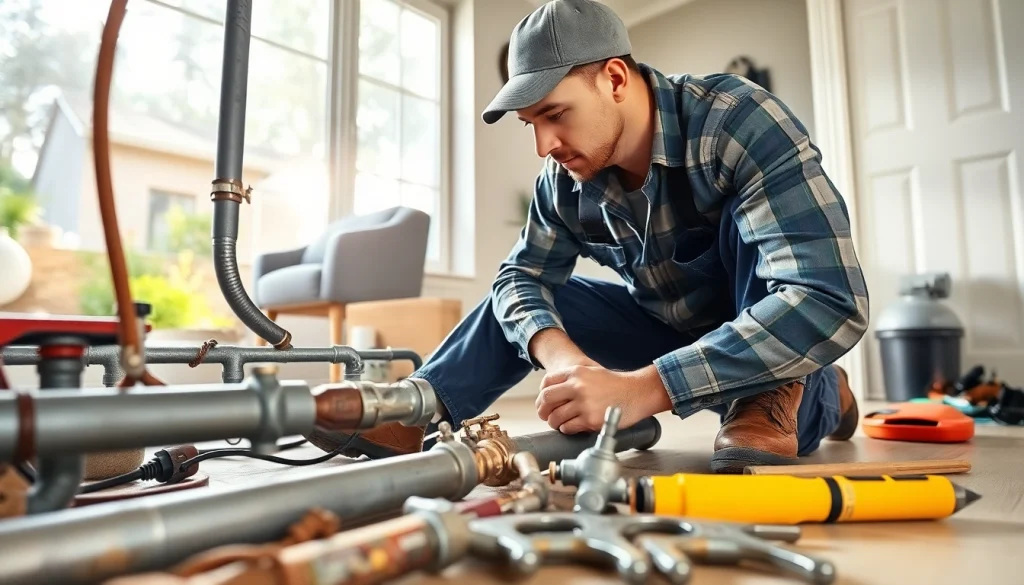 Whole House Repiping Tampa FL expert examining pipes in a residential space, ensuring quality repairs.
