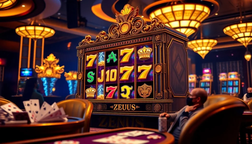 Experience thrilling gameplay on the Zeus slot machine, showcasing electrifying wins and captivating symbols.