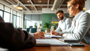 Expert discussing tax strategies in an inviting office setting.