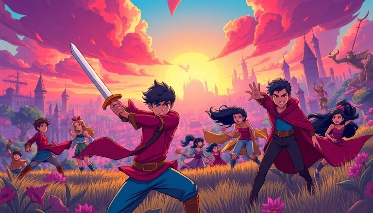 뉴토끼 웹툰의 다채로운 캐릭터들이 액션을 펼치는 장면