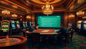 Exciting casino environment showcasing a hidden wiki-themed poker game with luxury elements.