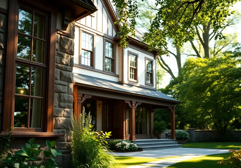 Transformative historic home addition highlighting elegant architecture and natural beauty.