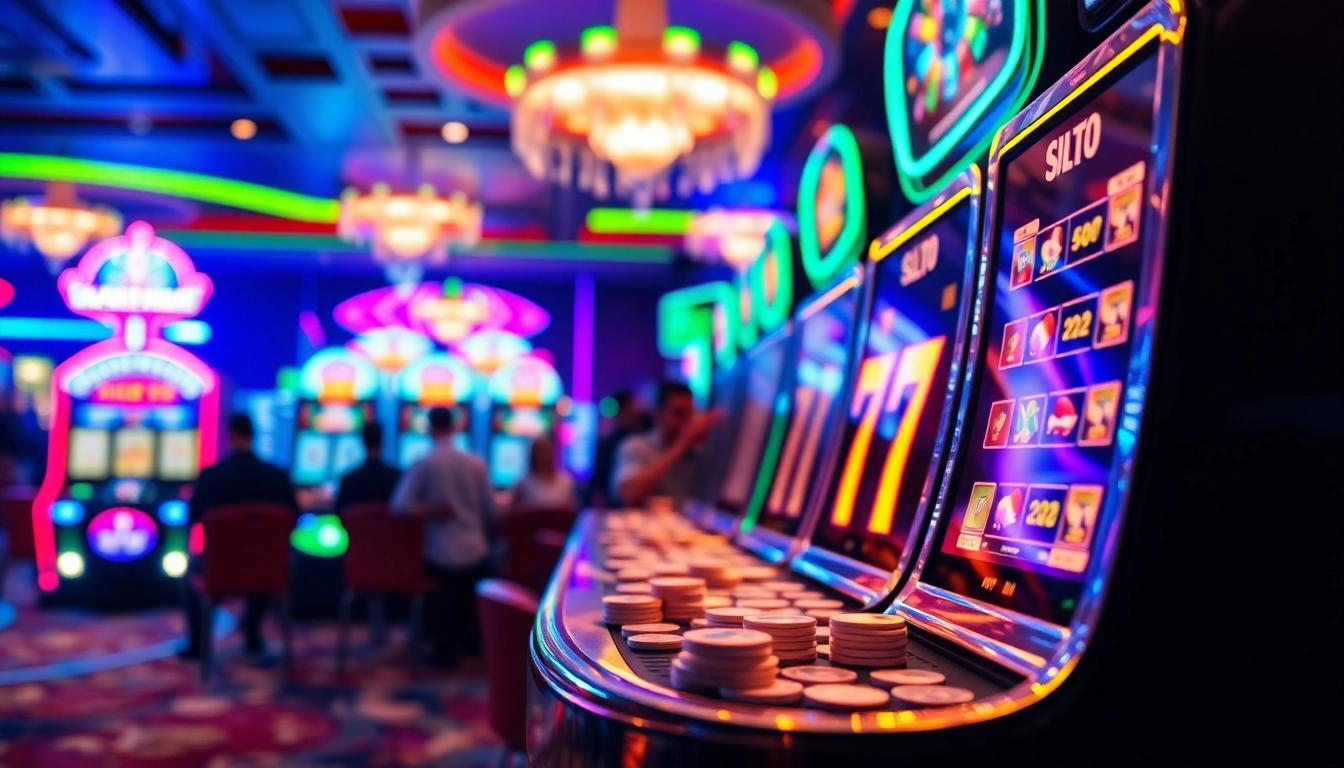 Experience the thrill of winning with slot777 machines in a lively casino setting.