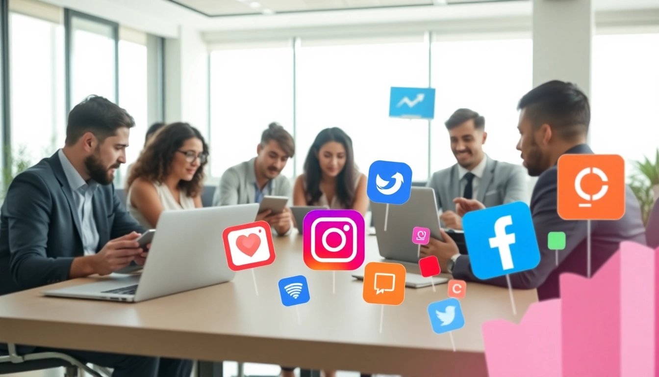 インスタ いいね 購入を活用し、ソーシャルメディア戦略を分析するマーケティングチーム。