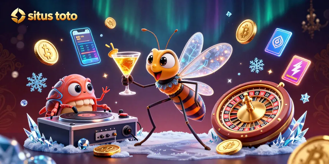 Engage with thrilling situs toto action in this vibrant casino-themed illustration.