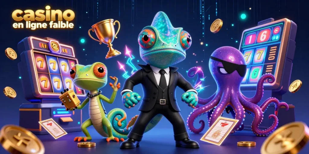 Profitez d'une expérience immersive dans un casino en ligne fiable avec un agent secret et des éléments de jeu dynamiques.