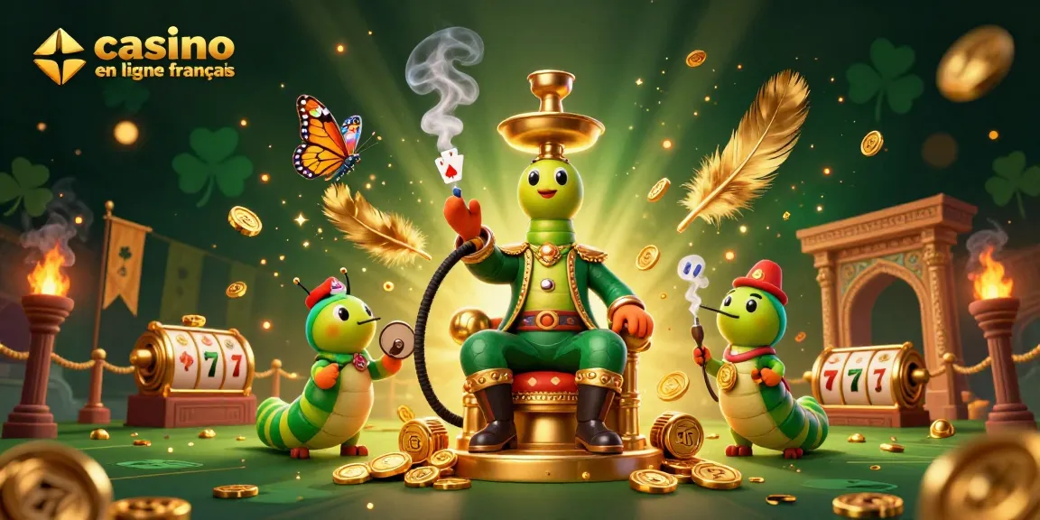 Gagnez en jouant sur un casino en ligne français avec des symboles de poker, des jetons d'or et une ambiance dynamique