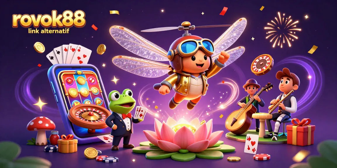 Experience vibrant gaming with rokok88 link alternatif, showcasing a dynamic casino scene.