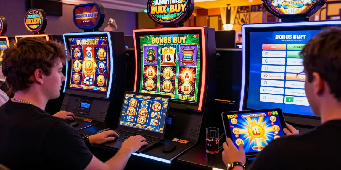 Exciting online casino scene showcasing Bonus Buy slots on various devices at https://aboutderbyshire.co.uk, reflecting vibrant gaming atmosphere.