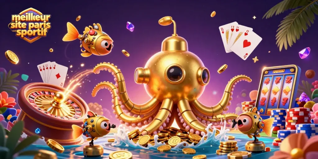 Pariez avec le meilleur site de paris sportif parmi une mer de pièces d'or et de jeux en direct.