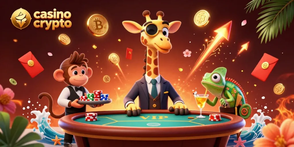 Jouez sur un casino crypto tout en découvrant des personnages chics et des éléments captivants.